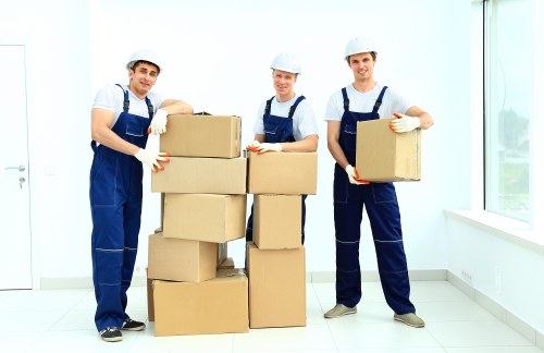 Furniture and boxes prepared for same day removals