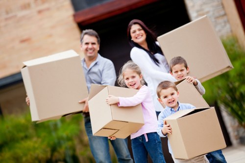 Checklist and packed belongings ready for moving day