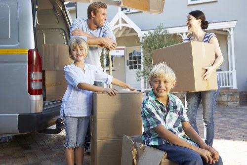 Organised boxes and furniture stored safely in Eastham