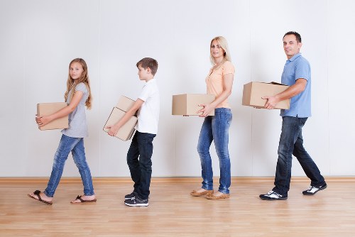 Furniture being safely transported during an Eastham move